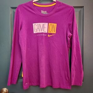 Nike Dri-FIT Pink Long Sleeve Shirt Size Large
